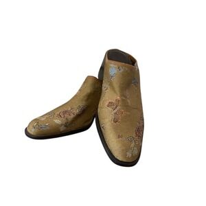 Nine West Vintage Floral Tapestry Mule Heels Square Toe Block Heel Size 10